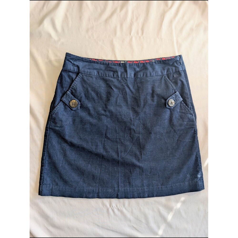 Vinyard Vines Navy Corduroy A-Line Skirt